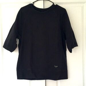 Rag & Bone 3/4 Raglan Sleeve Black Sweatshirt Size M